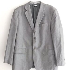 Calvin Klein | Linen Blend Suit Blazer Mens Size XL Gray Sport Jacket Two Button